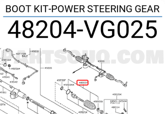 Nissan 48204VG025 BOOT KIT-POWER STEERING GEAR