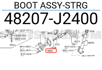 Nissan 48207J2400 BOOT ASSY-STRG