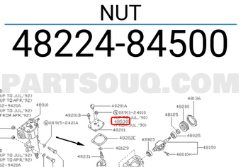 Nissan 4822484500 NUT