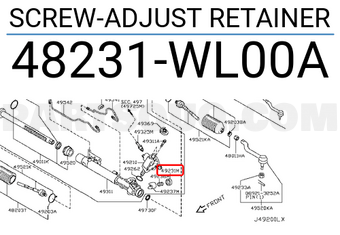 Nissan 48231WL00A SCREW-ADJUST RETAINER