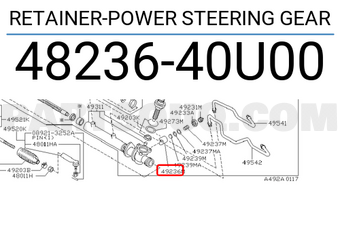 Nissan 4823640U00 RETAINER-POWER STEERING GEAR