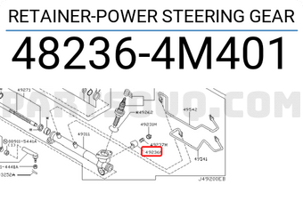 Nissan 482364M401 RETAINER-POWER STEERING GEAR