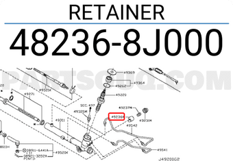 Nissan 482368J000 RETAINER