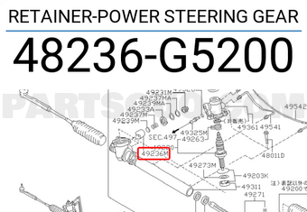 Nissan 48236G5200 RETAINER-POWER STEERING GEAR