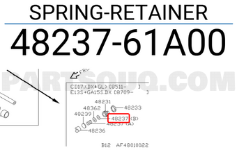 Nissan 4823761A00 SPRING-RETAINER