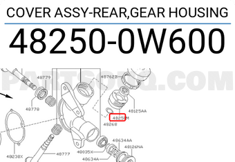 Nissan 482500W600 COVER ASSY-REAR,GEAR HOUSING