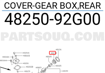 Nissan 4825092G00 COVER-GEAR BOX,REAR