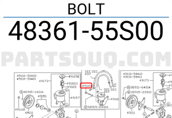 Nissan 4836155S00 BOLT