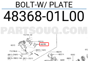 Nissan 4836801L00 BOLT-W/ PLATE
