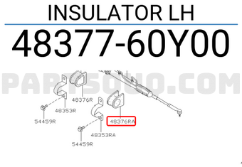 Nissan 4837760Y00 INSULATOR LH