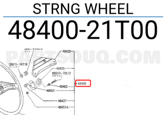 Nissan 4840021T00 STRNG WHEEL