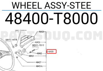 Nissan 48400T8000 WHEEL ASSY-STEE