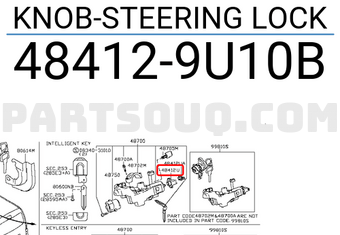 Nissan 484129U10B KNOB-STEERING LOCK