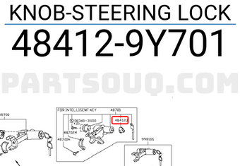 Nissan 484129Y701 KNOB-STEERING LOCK