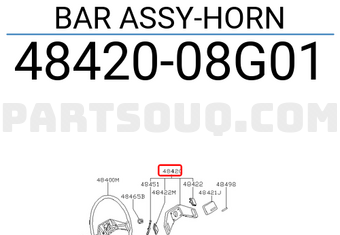 Nissan 4842008G01 BAR ASSY-HORN