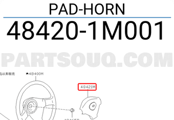Nissan 484201M001 PAD-HORN