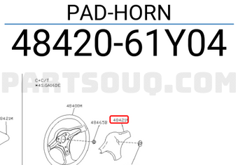 Nissan 4842061Y04 PAD-HORN