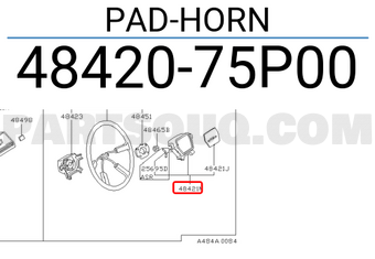 Nissan 4842075P00 PAD-HORN