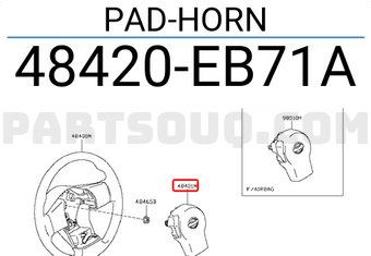Nissan 48420EB71A PAD-HORN