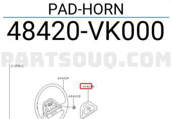 Nissan 48420VK000 PAD-HORN