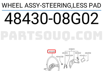 Nissan 4843008G02 WHEEL ASSY-STEERING,LESS PAD