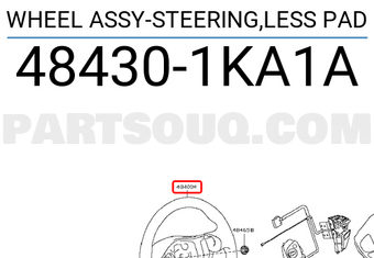 Nissan 484301KA1A WHEEL ASSY-STEERING,LESS PAD