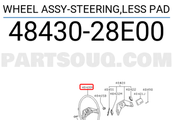 Nissan 4843028E00 WHEEL ASSY-STEERING,LESS PAD