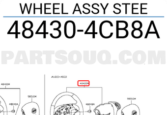 Nissan 484304CB8A WHEEL ASSY STEE