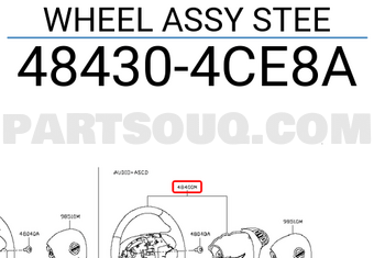 Nissan 484304CE8A WHEEL ASSY STEE