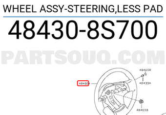 Nissan 484308S700 WHEEL ASSY-STEERING,LESS PAD