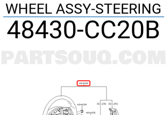 Nissan 48430CC20B WHEEL ASSY-STEERING