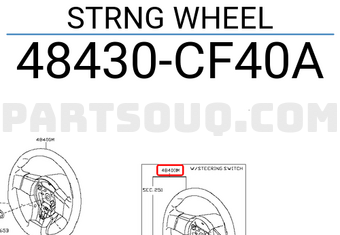 Nissan 48430CF40A STRNG WHEEL
