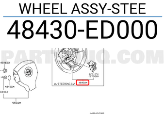 Nissan 48430ED000 WHEEL ASSY-STEE