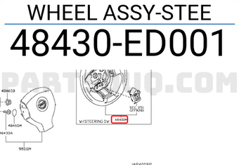 Nissan 48430ED001 WHEEL ASSY-STEE