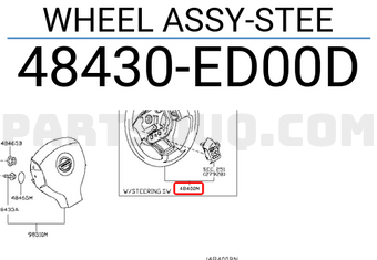 Nissan 48430ED00D WHEEL ASSY-STEE