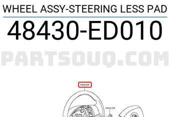 Nissan 48430ED010 WHEEL ASSY-STEERING LESS PAD
