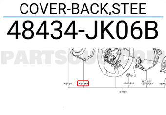 Nissan 48434JK06B COVER-BACK,STEE