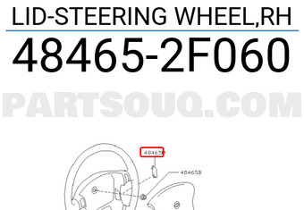 Nissan 484652F060 LID-STEERING WHEEL,RH