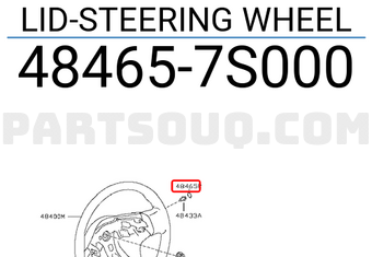 Nissan 484657S000 LID-STEERING WHEEL