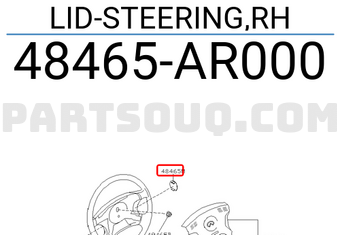 Nissan 48465AR000 LID-STEERING,RH