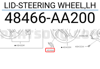 Nissan 48466AA200 LID-STEERING WHEEL,LH
