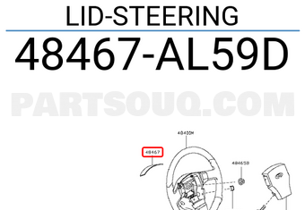 Nissan 48467AL59D LID-STEERING