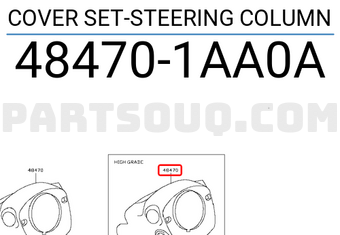 Nissan 484701AA0A COVER SET-STEERING COLUMN
