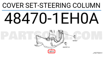 Nissan 484701EH0A COVER SET-STEERING COLUMN