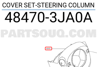 Nissan 484703JA0A COVER SET-STEERING COLUMN