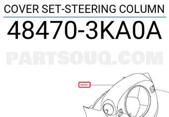 Nissan 484703KA0A COVER SET-STEERING COLUMN