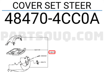 Nissan 484704CC0A COVER SET STEER