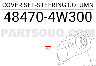 Nissan 484704W300 COVER SET-STEERING COLUMN