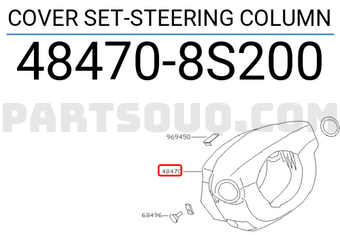 Nissan 484708S200 COVER SET-STEERING COLUMN