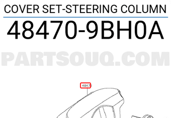 Nissan 484709BH0A COVER SET-STEERING COLUMN